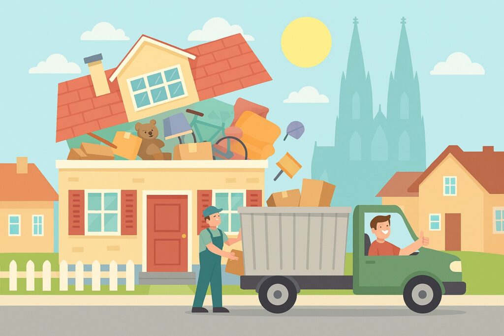 Haushaltsauflösung Köln – Entrümpelung & Entsorgung visuell dargestellt